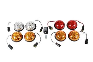 Coloured Lamp LED 73MM upgrade kit Suitable for Defender 1994>2015